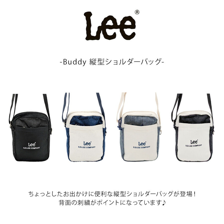 【クリックポスト/時間指定不可】【Lee】320-1400 Buddy 縦型ミニショルダー 斜め掛け 普段使い 使いやすい シンプル おしゃれ レディース プレゼント ブラック