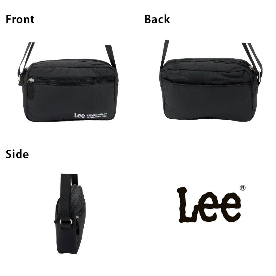 【クリックポスト/時間指定不可】【Lee】320-1410 横型ショルダーバッグ 斜め掛け かばん 使いやすい 普段使い シンプル レディース ギフト プレゼント ブラック