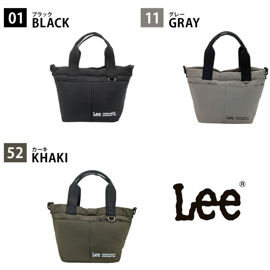 【レターパック配送/時間指定不可】【Lee】320-1411 手提げ 手持ち 斜め掛け かばん 使いやすい 普段使い シンプル レディース ギフト プレゼント ブラック