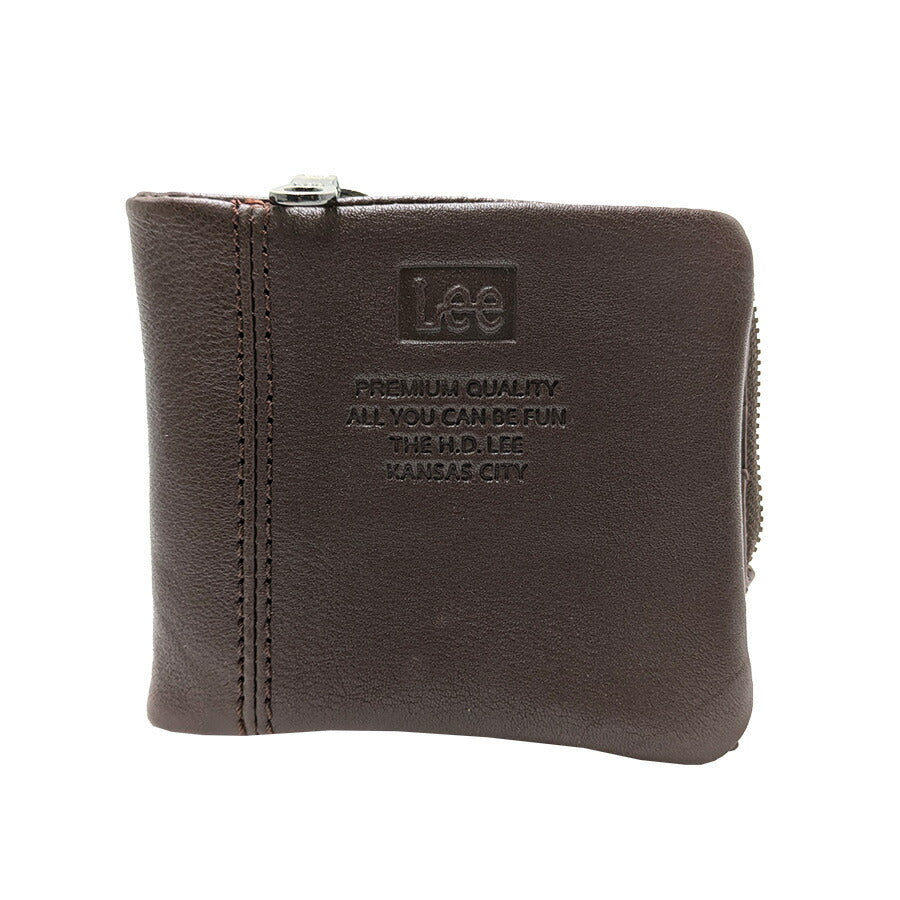 【Lee】320-2112 二つ折り財布 折り財布 本革 レザー 財布 ウォレット ブラック シンプル 無地 コンパクト 使いやすい 普段使い ユニセックス プレゼント