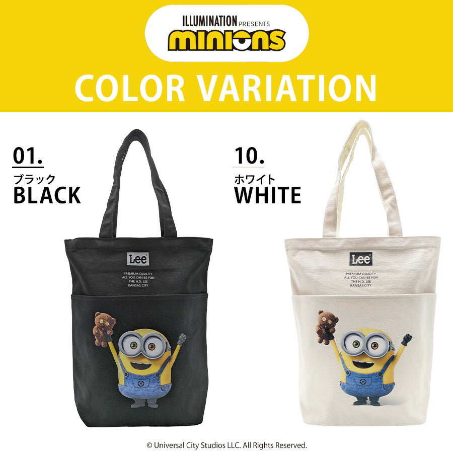 【Lee】 320-30020 トートバッグ ミニオンコラボ MINIONS キャラクター 手提げバッグ ユニセックス A4 かわいい 使いやすい 普段使い プレゼント ブラック