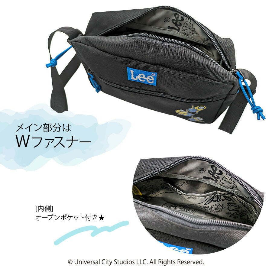 【Lee】320-30032 ミニオン 横型ショルダーバッグ かばん 斜め掛け ショルダー カバン 鞄 バッグ シンプル リー イエロー ブルー 使いやすい かわいい おしゃれ お出かけ 普段使い 日常 キャラクター コラボ ユニセックス