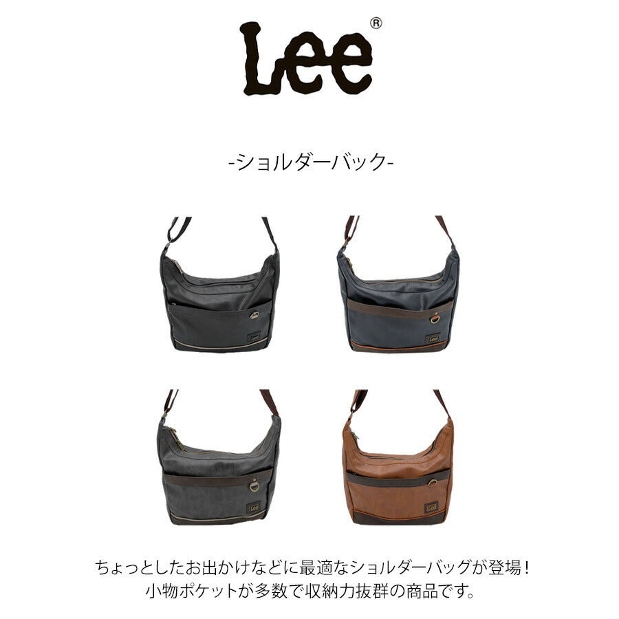 Lee 320-3155 ショルダーバッグ 斜め掛け 鞄 カバン かばん バッグ 普段使い お出かけ 使いやすい カジュアル 合皮 メンズ プレゼント ギフト ブラック
