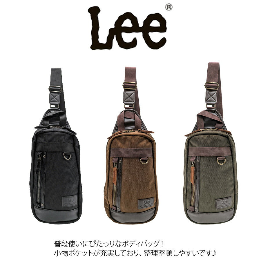 【Lee】320-3280 ボディバッグ 鞄 ショルダーバッグ バッグ 収納 斜め掛け 肩掛けトラベル 通勤 通学 アウトドア お出かけ 観戦 プレゼント 父の日 誕生日