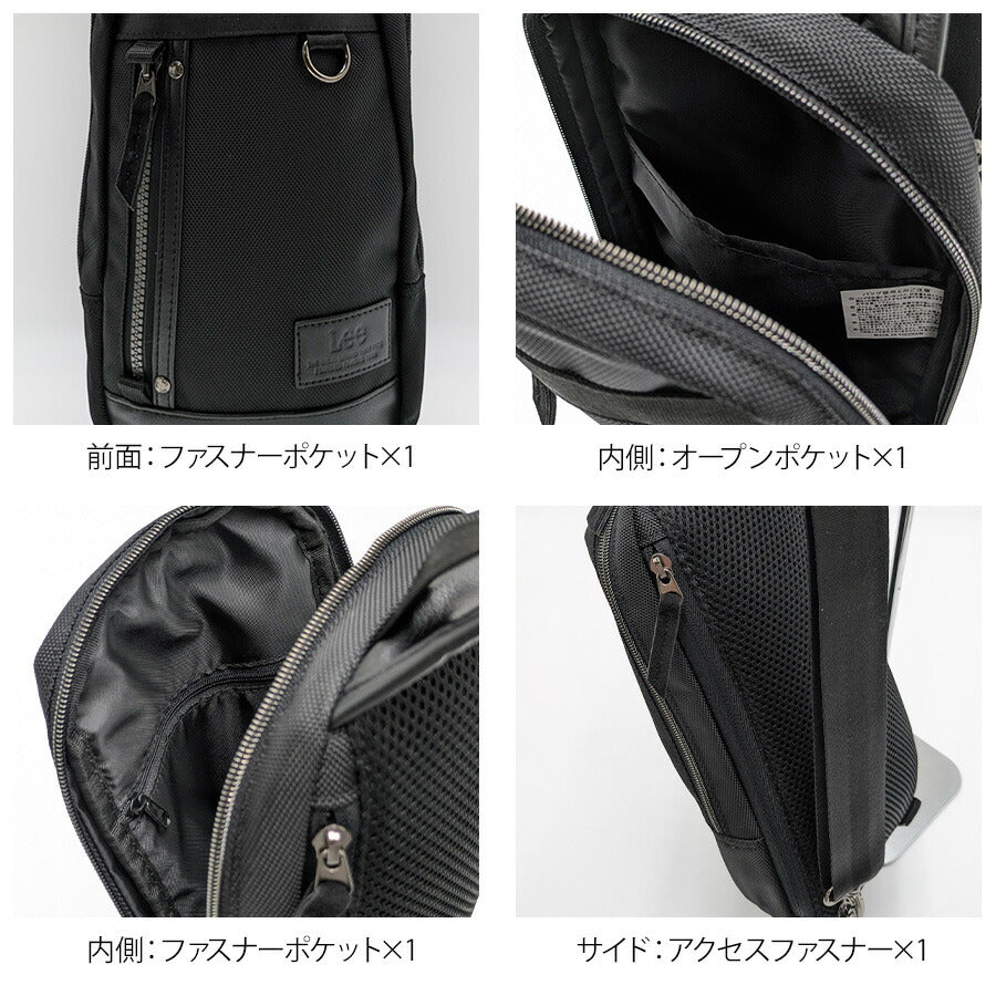 【Lee】320-3280 ボディバッグ 鞄 ショルダーバッグ バッグ 収納 斜め掛け 肩掛けトラベル 通勤 通学 アウトドア お出かけ 観戦 プレゼント 父の日 誕生日