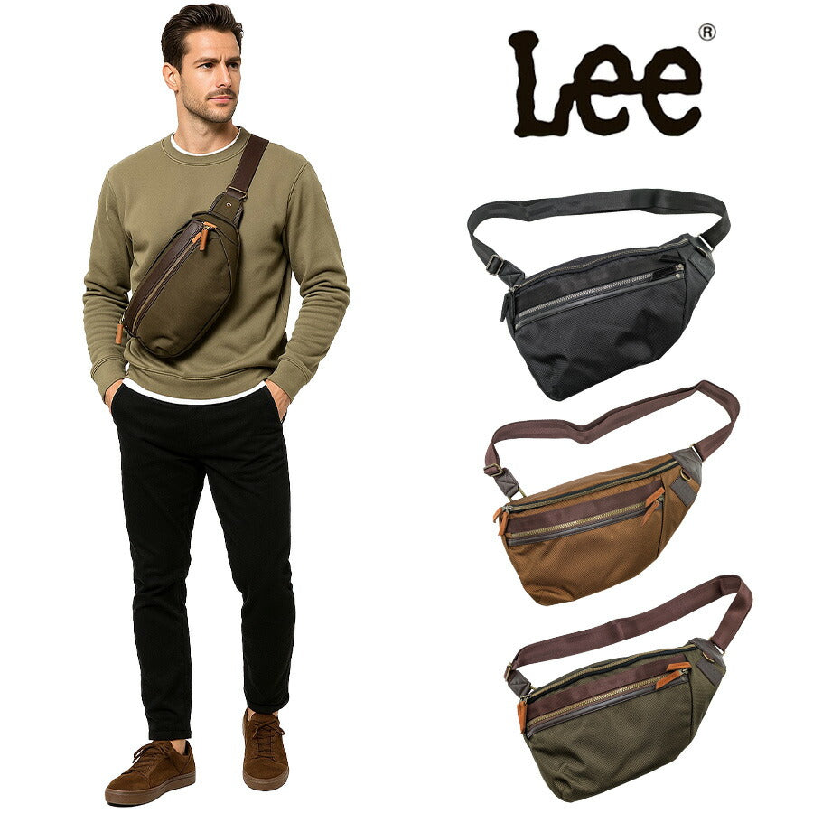 【Lee】320-3281 ボディバッグ 鞄 ショルダーバッグ バッグ 収納 斜め掛け 肩掛けトラベル 通勤 通学 アウトドア お出かけ 観戦 プレゼント 父の日 誕生日