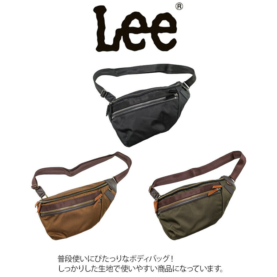 【Lee】320-3281 ボディバッグ 鞄 ショルダーバッグ バッグ 収納 斜め掛け 肩掛けトラベル 通勤 通学 アウトドア お出かけ 観戦 プレゼント 父の日 誕生日
