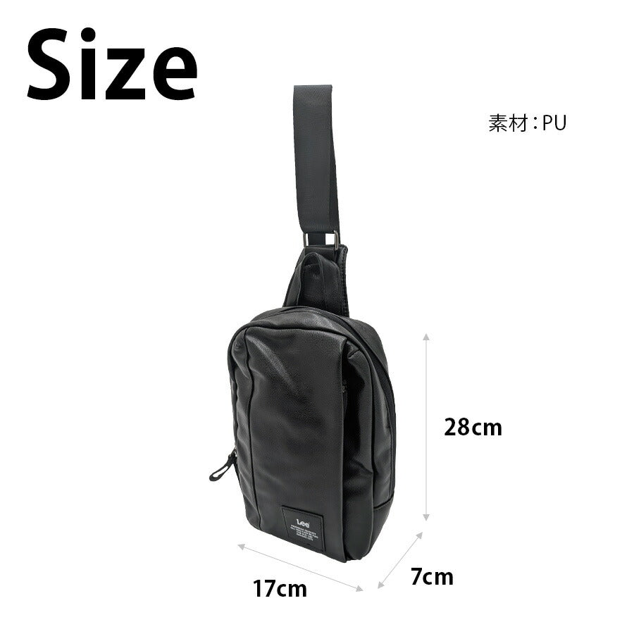 【レターパック配送/時間指定不可】【Lee】320-4041 ボディバッグ 斜め掛け かばん 使いやすい 普段使い シンプル メンズ ギフト プレゼント ブラック