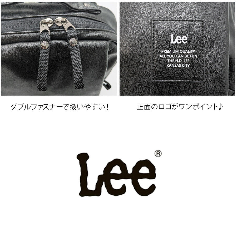 【Lee】320-4042 ボディバッグL リュック 斜め掛け かばん 使いやすい 普段使い シンプル おしゃれ カジュアル メンズ ギフト プレゼント ブラック