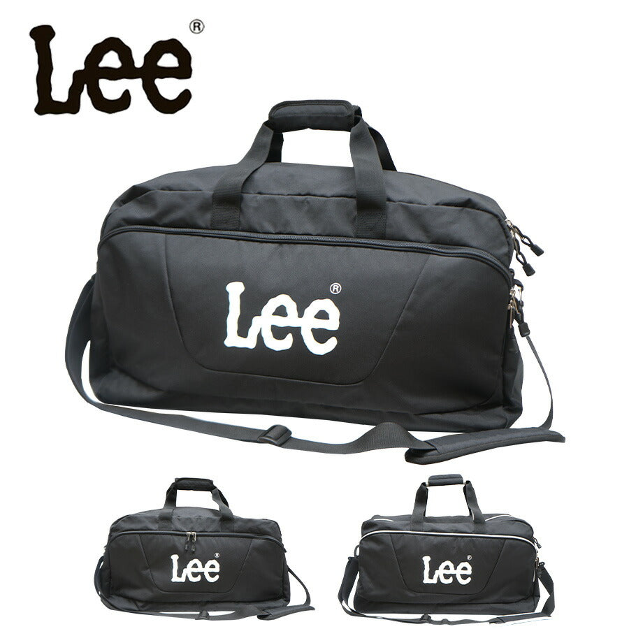 【Lee】320-4840 ボストンバッグ 2WAY 斜め掛け 手持ち かばん カバン 鞄 バッグ シンプル リー ブラック ブラックホワイト 使いやすい かわいい おしゃれ 普段使い 大容量 ユニセックス 修学旅行 旅行 部活 通学 学生