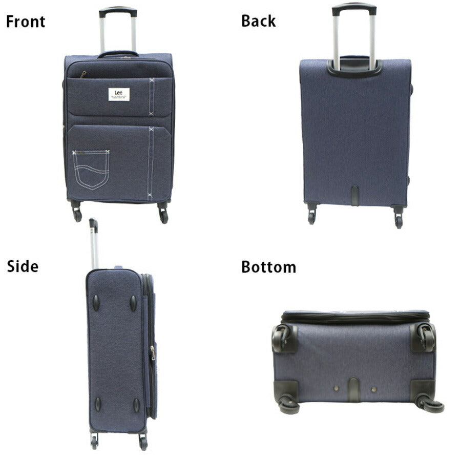 【Lee】320-9031 55L ソフトキャリー 21インチ リー キャリーバッグ ４輪 旅行 お出かけ ２泊 ３泊 ４泊 ５泊 ショッピング 買い物 デニム調 おしゃれ かわいい シンプル かっこいい ユニセックス メンズ レディース プレゼント ギフト