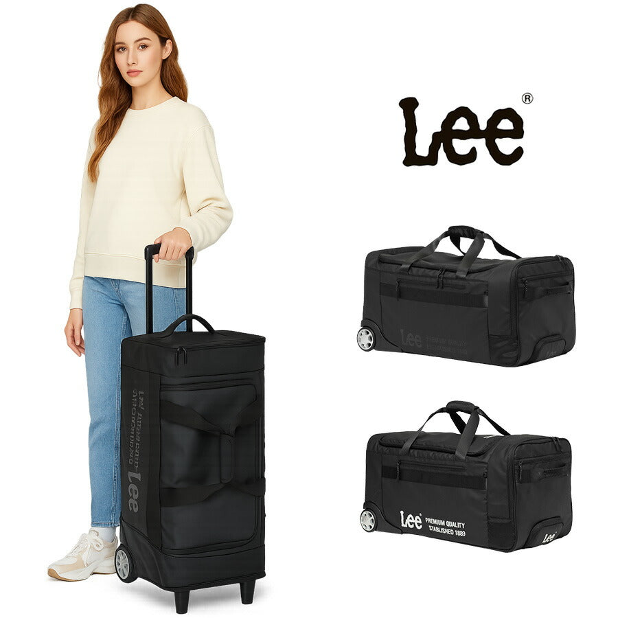 【Lee】 320-9060 ボストンキャリー 56L 4〜6泊 ボストンバッグ キャリーバッグ かばん カバン 鞄 カジュアル シンプル 旅行 出張 ユニセックス ギフト ブラック