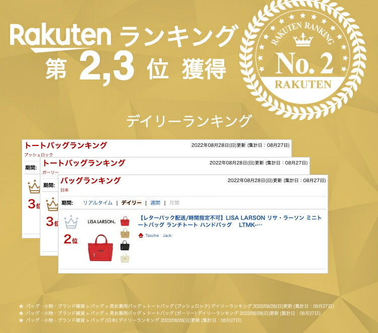 【レターパック配送/時間指定不可】LISA LARSON リサ・ラーソン ミニトートバッグ ランチトート ハンドバッグ LTMK-01 Mikey ツイル マイキー 猫 レディース ギフト 母の日 バレンタイン 人気 プレゼント