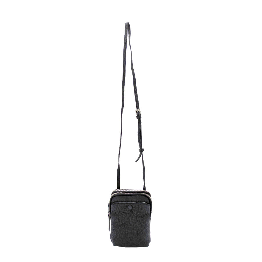 Mahl+81 4m4-1173 ナスティ スマホショルダー 斜め掛け かばん カバン 鞄 バッグ 普段使い 使いやすい 牛革 レディース プレゼント ギフト ブラック 母の日