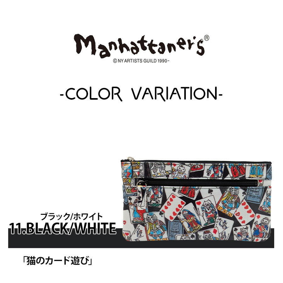 【Manhattaners】75-7832 カード・札入れ レディース さいふ 財布 サイフ ウォレット マンハッタナーズ シルバー ゴールド 使いやすい 普段使い 猫 おしゃれ かわいい プレゼント ギフト 母の日 敬老の日