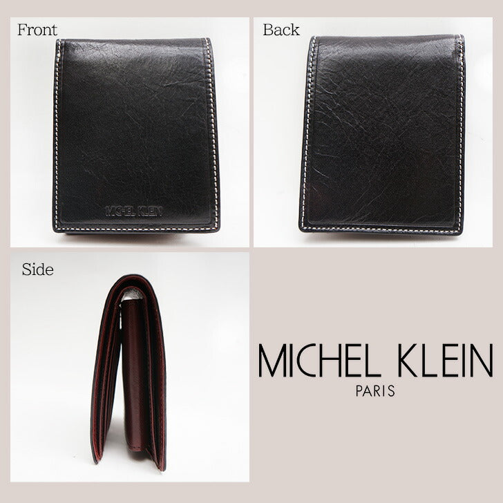 【SNSで話題のレザーケアクリームプレゼント中！】【MICHEL KLEIN】ミシェルクラン イルソーレ 2つ折り 財布 MK023 折り財布 コンパクト ウォレット シリーズ レザー ビジネス 本革 牛革 定番 高級感 おしゃれ プレゼント ギフト 人気 ブランド collonil コロニル