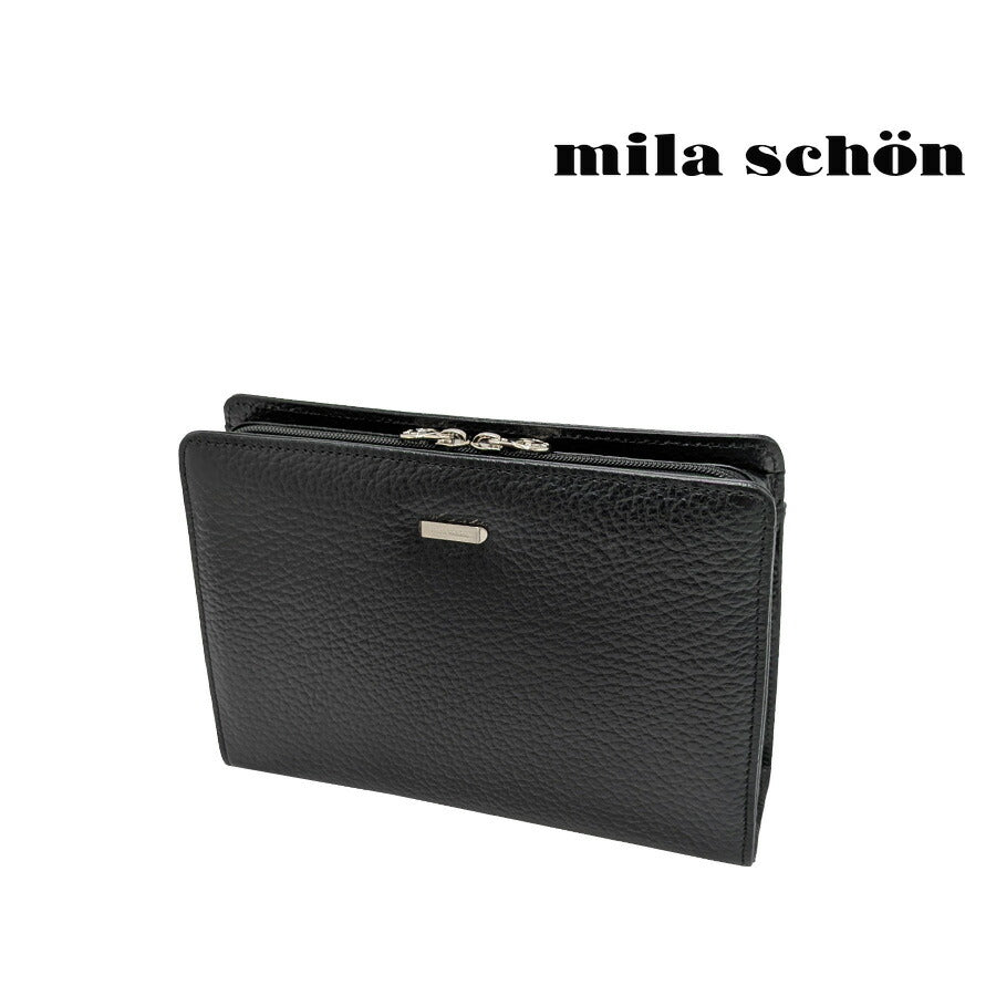 【mila schon】197220 ミラショーン ネロ クラッチバッグ セカンドバッグ 日本製 レザー 牛革 使いやすい コンパクト メンズ プレゼント ギフト ブラック