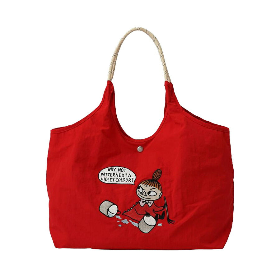 【MOOMIN】RMPK-01 刺繍 トートバッグ ムーミン 軽量 撥水加工 刺繍 デザイン 可愛い ナイロンバッグ ムーミンとその仲間たち 刺繍 お出かけ 一泊旅行 ファスナー付き ポケット お買い物 便利 持ち手 カラー ハンドルロープ おしゃれ プレゼント 母の日
