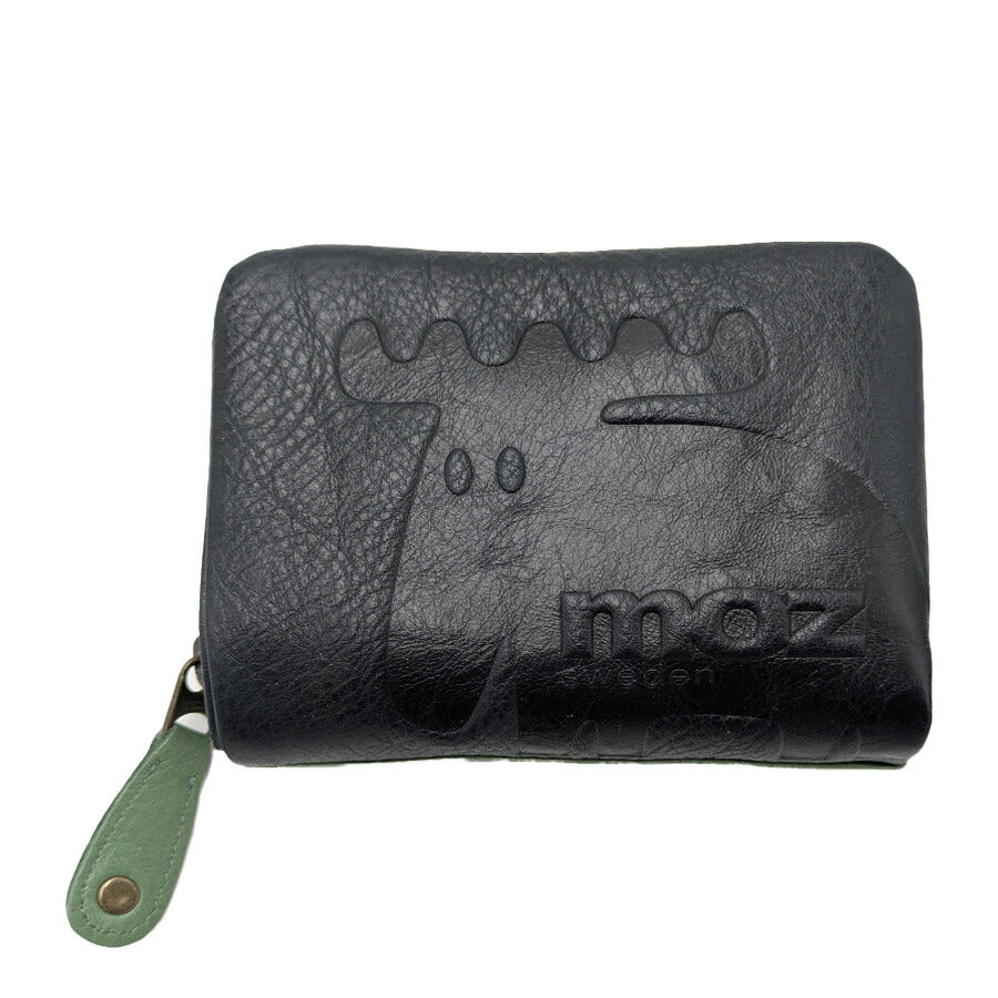 【SNSで話題のレザーケアクリームプレゼント中！】【moz】モズ ミニ財布 Elk ZNWE-86000 財布 ウォレット 折り財布 レディース 女性 かわいい おしゃれ 母の日 本革 人気 スウェーデン アニマル エルク ヘラジカ collonil コロニル