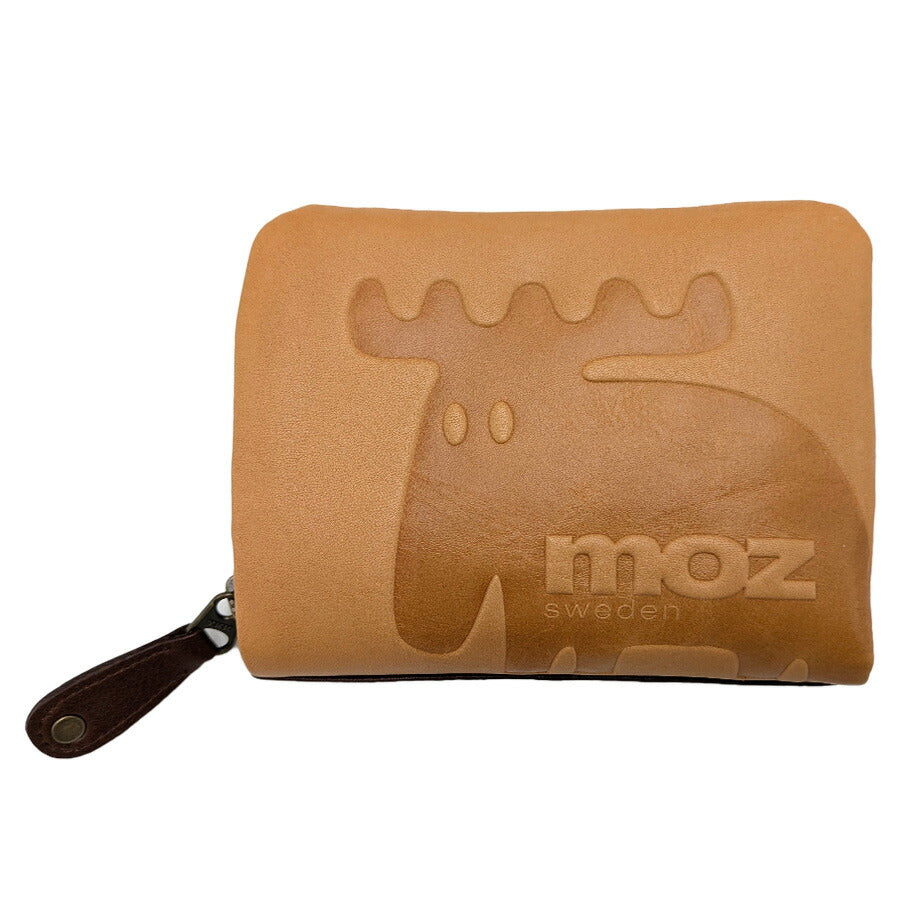 【SNSで話題のレザーケアクリームプレゼント中！】【moz】モズ ミニ財布 Elk ZNWE-86000 財布 ウォレット 折り財布 レディース 女性 かわいい おしゃれ 母の日 本革 人気 スウェーデン アニマル エルク ヘラジカ collonil コロニル
