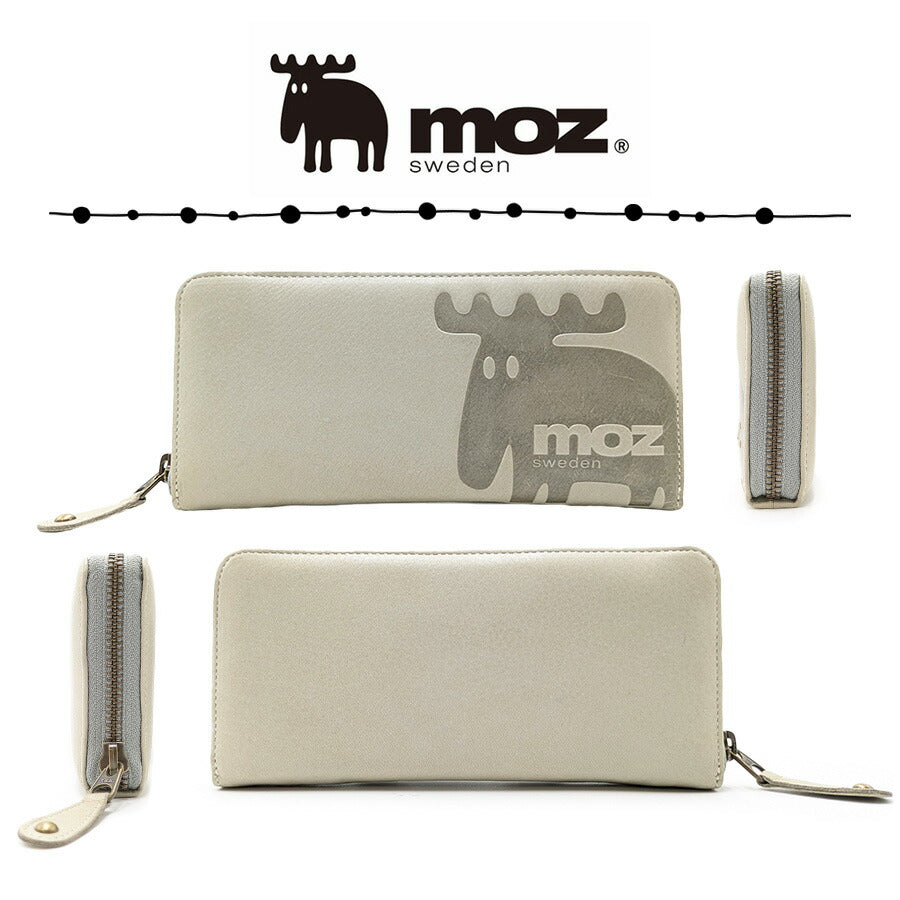 【moz】ZNWE-86073 長財布 ウォレット 牛革 さいふ サイフ 財布 シンプル モズ グレー グリーン イエロー 使いやすい お出かけ 普段使い 日常 レディース 母の日 敬老の日 プレゼント ギフト