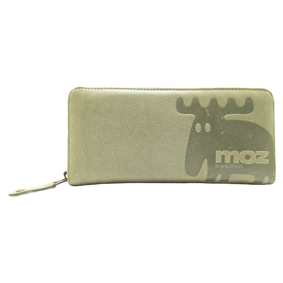 【moz】ZNWE-86073 長財布 ウォレット 牛革 さいふ サイフ 財布 シンプル モズ グレー グリーン イエロー 使いやすい お出かけ 普段使い 日常 レディース 母の日 敬老の日 プレゼント ギフト