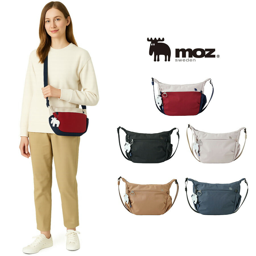 【レターパック配送/時間指定不可】【moz】 zzrk01 ショルダーバッグ 斜め掛け 軽量 使いやすい かばん レディース プレゼント ギフト 母の日 敬老の日 ブラック