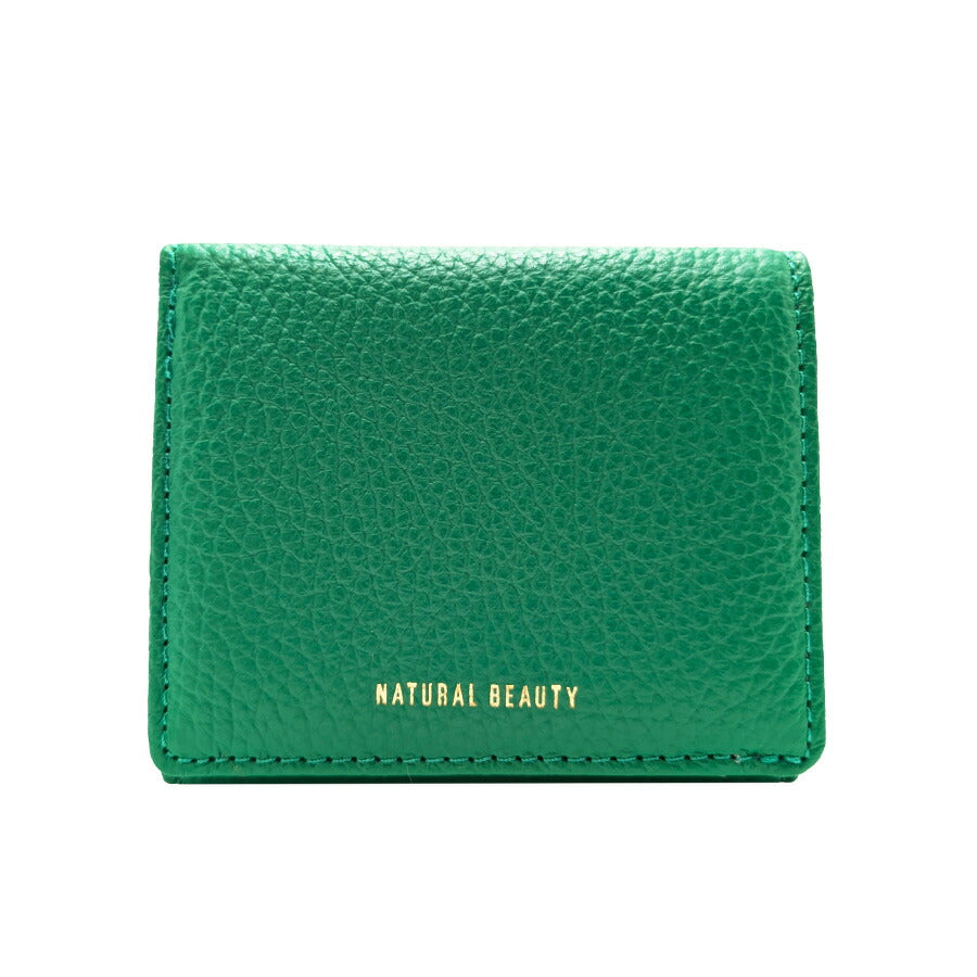 【NATURAL BEAUTY】70237 セレネ 三つ折り財布 レディース ウォレット 財布 サイフ さいふ 牛革 シンプル ナチュラルビューティー ブラック ブルー グリーン アイボリー イエロー オレンジ チャコールグレー オーク ローズピンク 普段使い