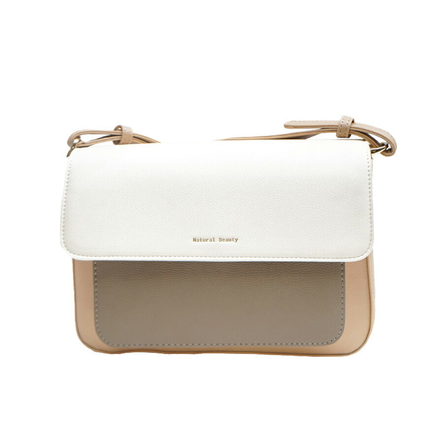 【NATURAL BEAUTY】71140 ショルダーバッグ ナチュラルビューティ Amie アミ シリーズ バイカラー 可愛い シンプル カラフル おしゃれ 通勤 通学 普段使い お出かけ ショッピング ブラック ピンク ブルー グリーン ベージュ プレゼント 女性 ギフト 母の日 誕生日