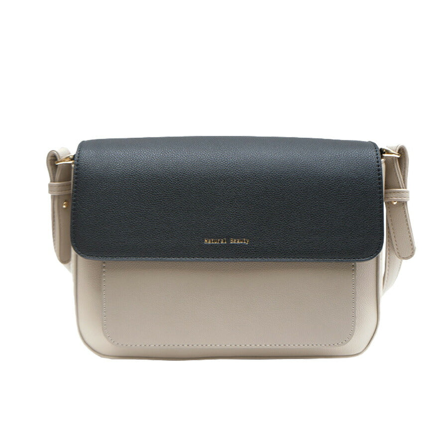 【NATURAL BEAUTY】71140 ショルダーバッグ ナチュラルビューティ Amie アミ シリーズ バイカラー 可愛い シンプル カラフル おしゃれ 通勤 通学 普段使い お出かけ ショッピング ブラック ピンク ブルー グリーン ベージュ プレゼント 女性 ギフト 母の日 誕生日