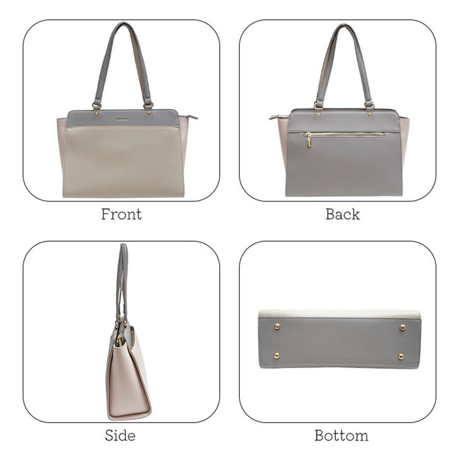 【NATURAL BEAUTY】71141 トートバッグ ナチュラルビューティ Amie アミ シリーズ バイカラー 可愛い シンプル カラフル おしゃれ 通勤 通学 普段使い お出かけ ショッピング ブラック ピンク ブルー グリーン ベージュ プレゼント 女性 ギフト 母の日 誕生日