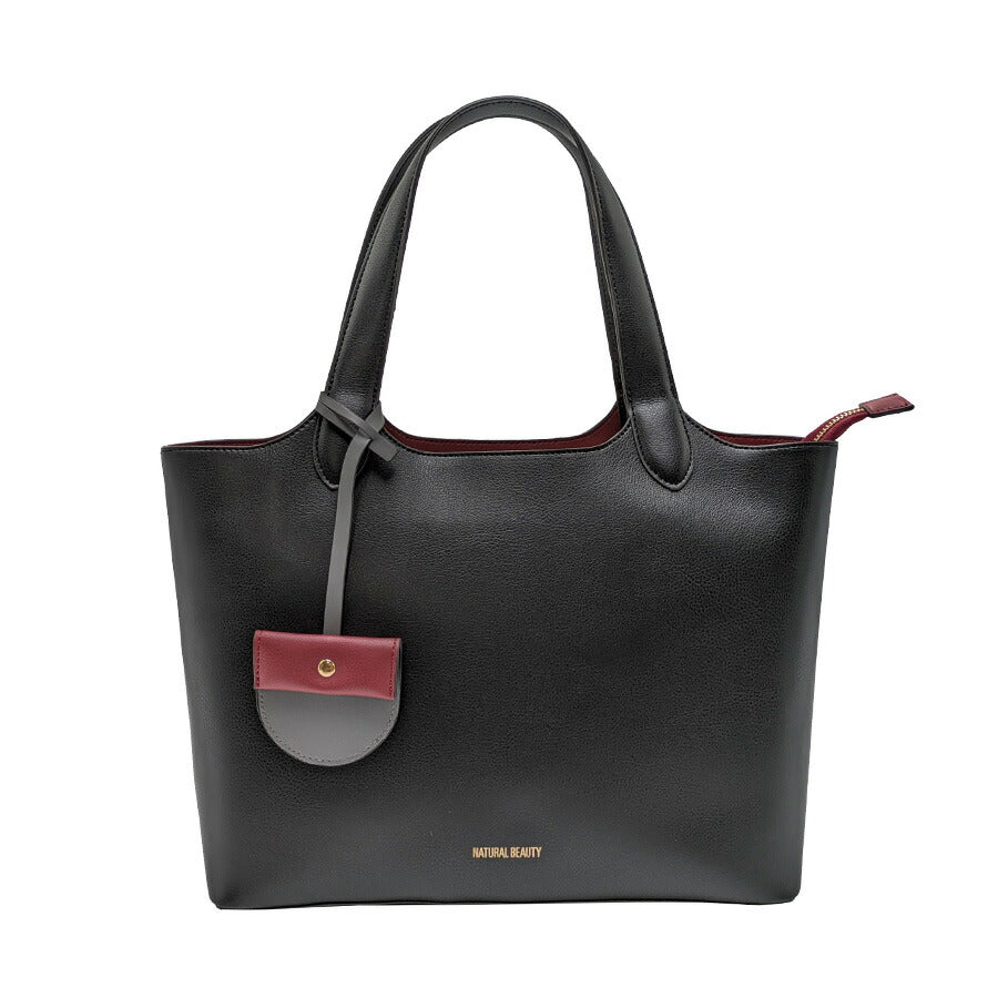 【NATURAL BEAUTY】 71211 トートバッグ 手持ち 肩掛け ひじ掛け かばん ブランド 通勤 通学 普段使い お出かけ ナチュラルビューティ バイカラー ポーチ付き