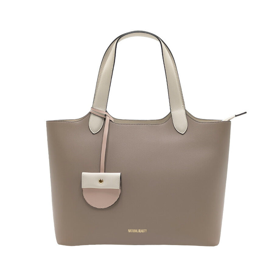 【NATURAL BEAUTY】 71211 トートバッグ 手持ち 肩掛け ひじ掛け かばん ブランド 通勤 通学 普段使い お出かけ ナチュラルビューティ バイカラー ポーチ付き