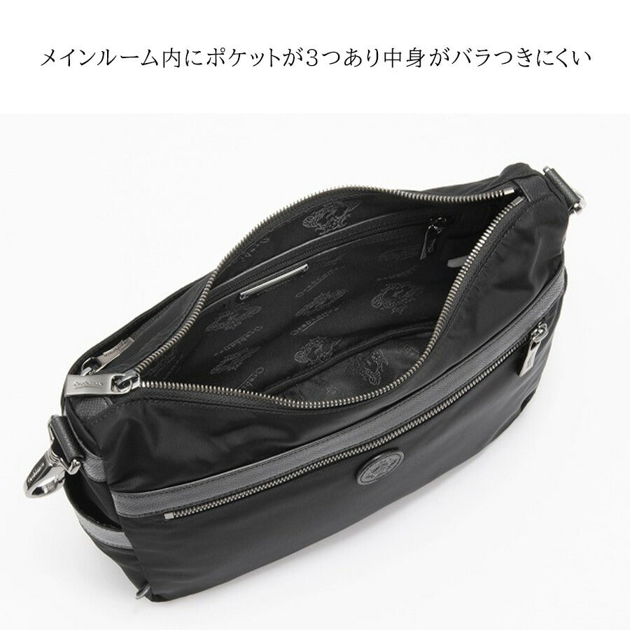 【Orobianco】92954 ソロペルテ ショルダーバッグ 斜め掛け 普段使い 使いやすい 大容量 カジュアル シンプル 牛革 メンズ プレゼント ギフト ブラック