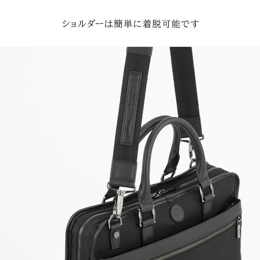 【Orobianco】92964 ソロペルテ ビジネスバッグ 斜め掛け 手持ち 通勤 使いやすい 大容量 カジュアル シンプル 牛革 メンズ プレゼント ギフト ブラック