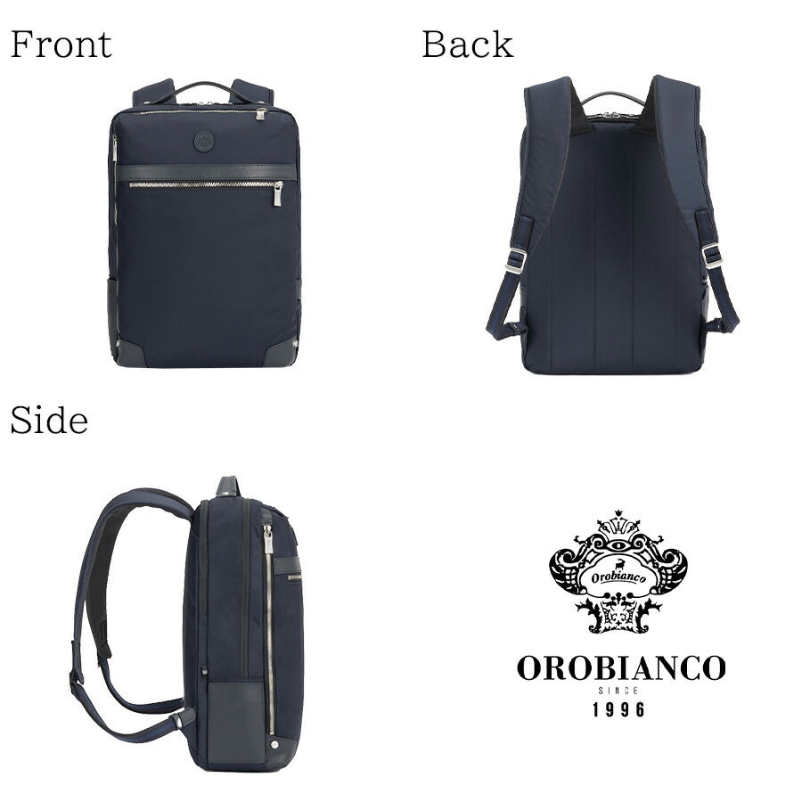 【Orobianco】92968 ソロペルテ ビジネスリュック 通勤 普段使い 使いやすい 大容量 カジュアル シンプル 牛革 メンズ プレゼント ギフト ブラック