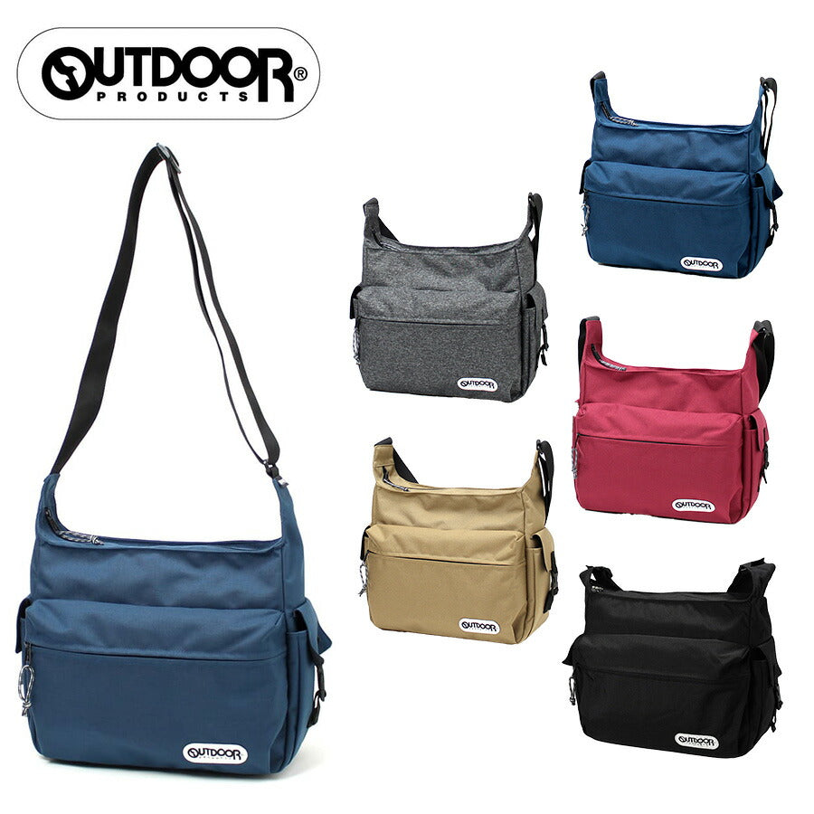 【OUTDOOR PRODUCTS】61512 マザーショルダーバッグ 斜め掛け かばん カバン 鞄 バッグ シンプル アウトドアプロダクツ ブラック グレー ベージュ ワイン ネイビー 使いやすい かわいい おしゃれ 普段使い 大容量 ユニセックス
