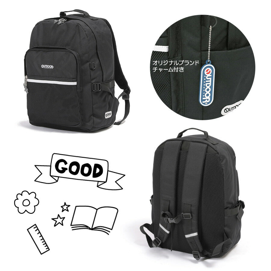 【OUTDOOR PRODUCTS】62606 デイパック30L リュック かばん バックパック かばん カバン 鞄 バッグ シンプル アウトドアプロダクツ ブラック ホワイト ネイビー レッドマルチ イエローマルチ 使いやすい かわいい おしゃれ 普段使い 大容量