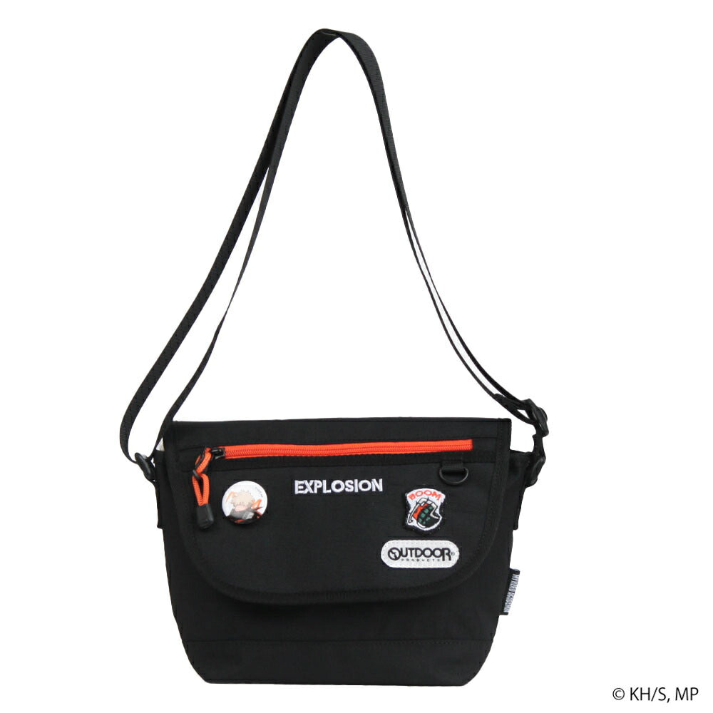 【レターパック配送/時間指定不可】【outdoor products】ha02 僕のヒーローアカデミア 缶バッチ付きフラップショルダー 緑谷出久 爆豪勝己 轟焦凍 死柄木弔