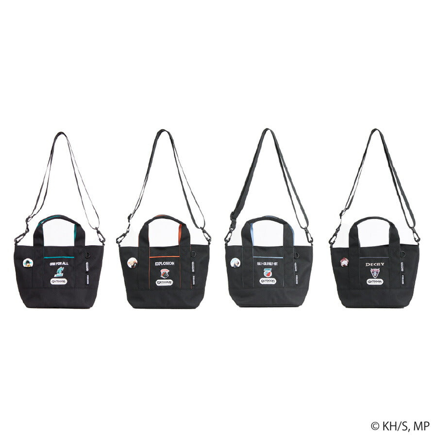 【クリックポスト/時間指定不可】【outdoor products】ha03 僕のヒーローアカデミア 缶バッチ付きトートショルダー 緑谷出久 爆豪勝己 轟焦凍 死柄木弔