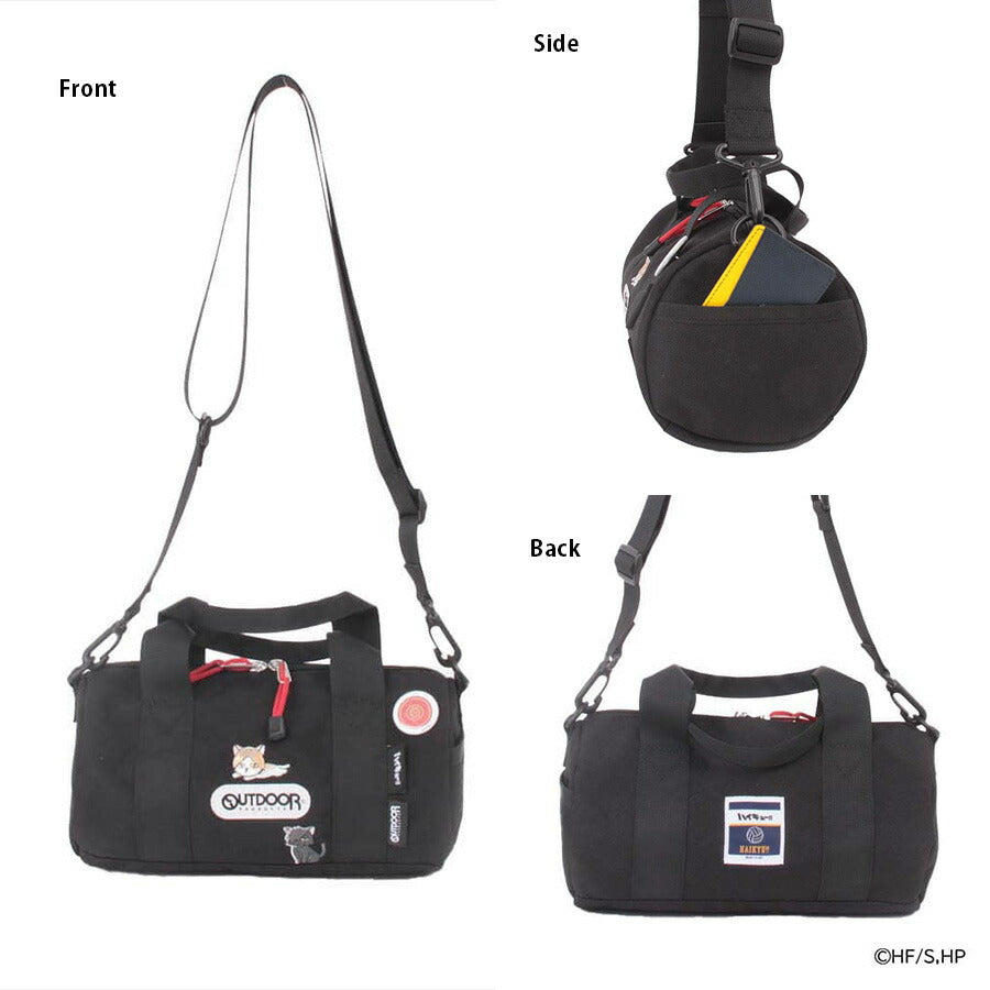 【OUTDOOR PRODUCTS】アウトドアプロダクツ ODHQ02 ハイキュー！！ ミニロールボストン 週刊少年ジャンプ バレー漫画 烏野高校 音駒高校 稲荷崎高校 オレンジ ブラック グレー ショルダーバッグ コラボ 買い物 お出かけ お揃い アニメ ヲタ活 小さめ プレゼント 誕生日