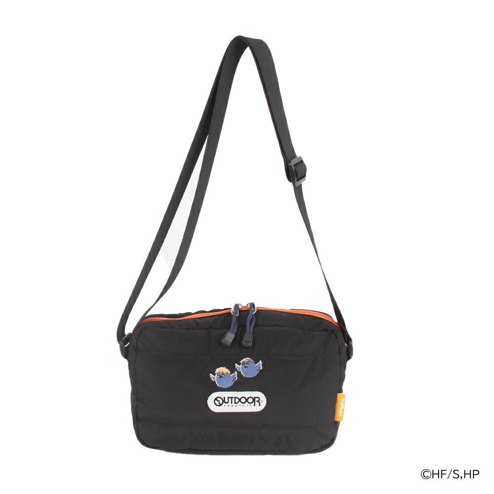 【OUTDOOR PRODUCTS】ODHQ41 ハイキュー ボンディングショルダーバッグ アウトドアプロダクツ 烏野高校/ブラック 音駒高校/レッド 稲荷崎高校/アイボリー 使いやすい 普段使い 日常 ユニセックス コラボ キャラクター