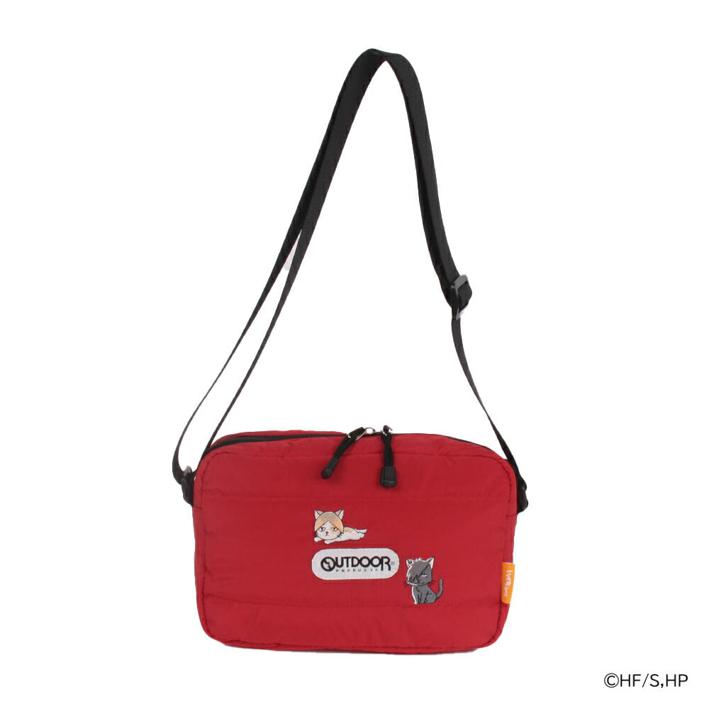【OUTDOOR PRODUCTS】ODHQ41 ハイキュー ボンディングショルダーバッグ アウトドアプロダクツ 烏野高校/ブラック 音駒高校/レッド 稲荷崎高校/アイボリー 使いやすい 普段使い 日常 ユニセックス コラボ キャラクター