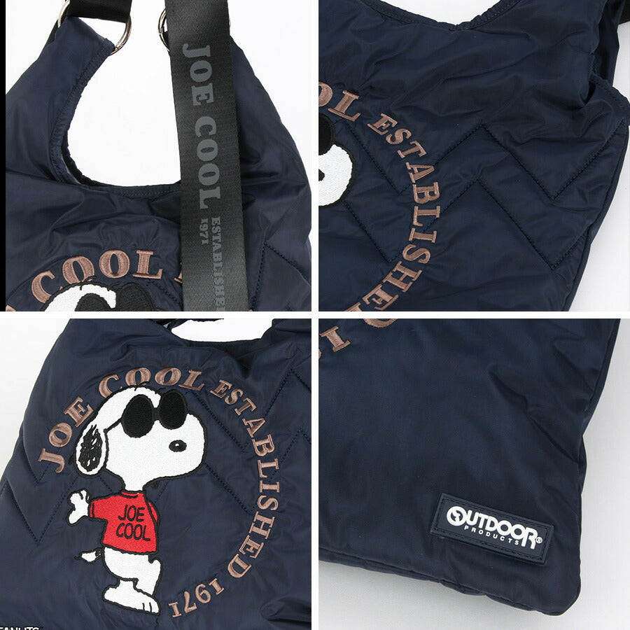 【OUTDOOR PRODUCTS】ODB021 ピーナッツ 2WAYショルダーバッグ レディース かばん 鞄 カバン バッグ アウトドアプロダクツ ブラック ベージュ カーキ ネイビー スヌーピー コラボ 使いやすい 普段使い おしゃれ かわいい
