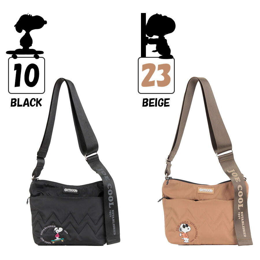 【OUTDOOR PRODUCTS】ODB022 ピーナッツ ミニショルダーバッグ レディース かばん 鞄 カバン バッグ アウトドアプロダクツ ブラック ベージュ カーキ ネイビー スヌーピー コラボ 使いやすい 普段使い おしゃれ かわいい