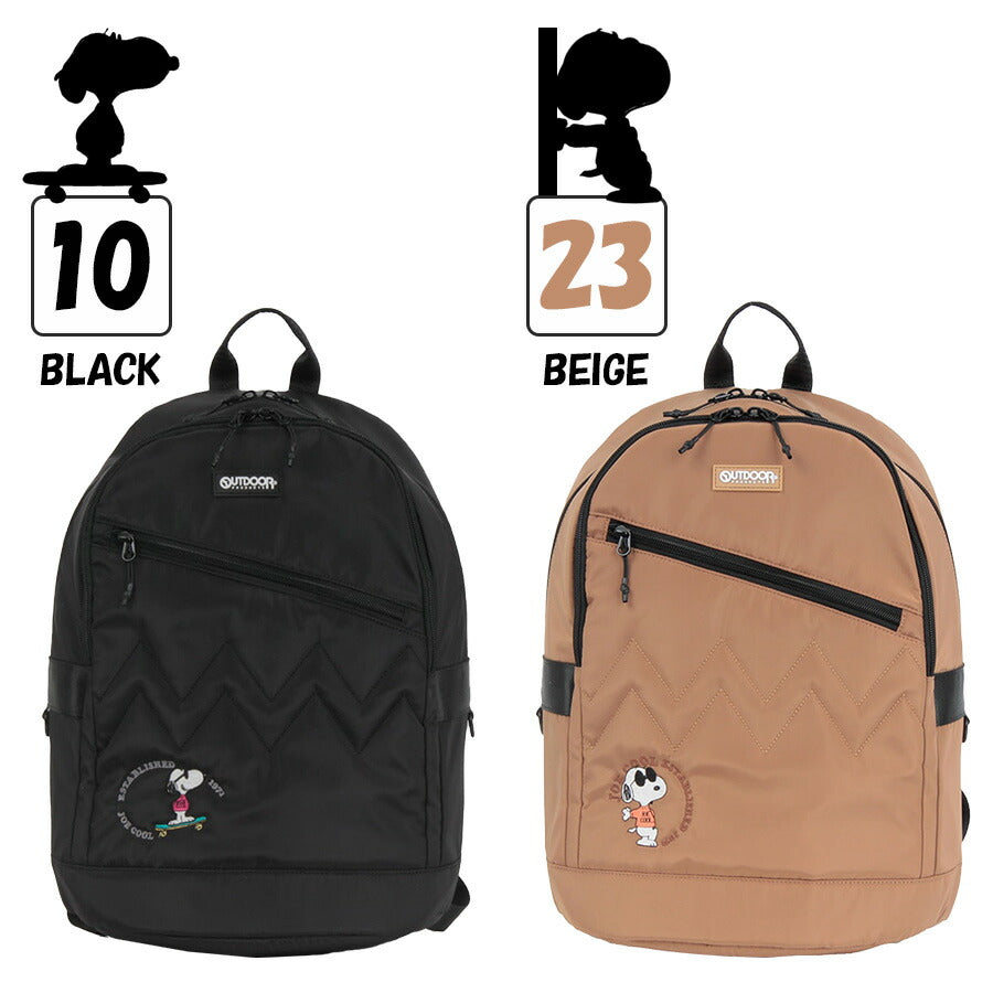 【OUTDOOR PRODUCTS】ODB023 ピーナッツ リュック レディース かばん 鞄 カバン バッグ アウトドアプロダクツ ブラック ベージュ カーキ ネイビー スヌーピー コラボ 使いやすい 普段使い おしゃれ かわいい