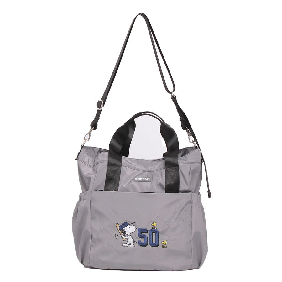 【outdoor products】 odb025 ピーナッツ 2WAYトートバッグL 斜め掛け かばん バッグ キャラクター コラボ スヌーピー ユニセックス ギフト プレゼント ブラック