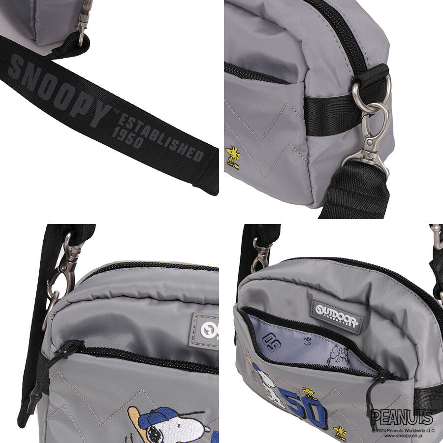 【クリックポスト/時間指定不可】【outdoor products】 odb030 ピーナッツ ショルダーバッグ 斜め掛け かばん コラボ スヌーピー ユニセックス ギフト ブラック