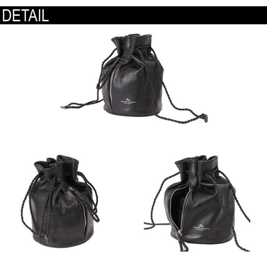 pid ピーアイディ PAQ201 レザー巾着バッグ nemus ネムス 牛革ナッパ ハンドバッグ ショルダーバッグ ミニバッグ ちいさめ 小ぶり レザー 牛革 ブラック ブラウン ネイビー ブランド バッグ おすすめ 流行 送料無料 カップル