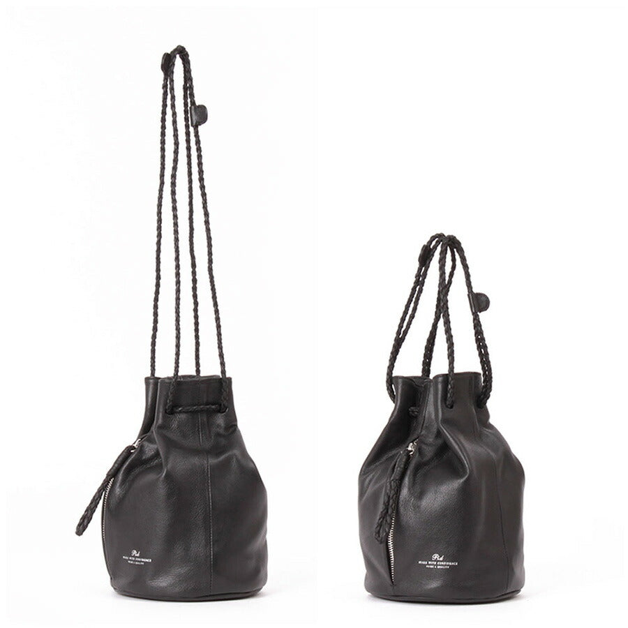 pid ピーアイディ PAQ201 レザー巾着バッグ nemus ネムス 牛革ナッパ ハンドバッグ ショルダーバッグ ミニバッグ ちいさめ 小ぶり レザー 牛革 ブラック ブラウン ネイビー ブランド バッグ おすすめ 流行 送料無料 カップル